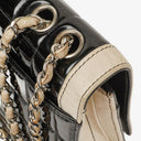 Chanel Multicolour Chocolate Bar Leather And Patent Leather Single Flap Bag