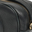 Gucci Pebbled Leather Black Soho Disco Studded Shoulder Bag