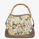 Gucci Bamboo Flora Diana Tote Bag