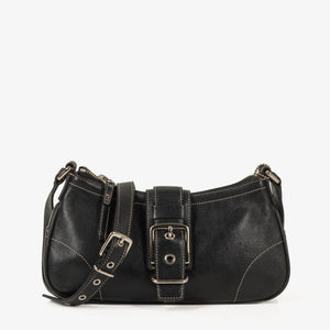 Coach Soho Buckle Black Leather Shoulder Bag