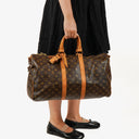 Louis Vuitton Keepall 45 Bandoulière Monogram Canvas Travel Bag