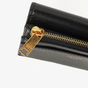 Celine Triomphe Black Leather Compact Wallet With Coin Purse