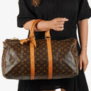 Louis Vuitton Keepall 45 Bandoulière Monogram Canvas Travel Bag
