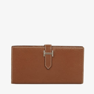 Hermès Brown Leather Béarn Wallet