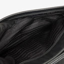 Prada Black Tessuto and Saffiano Leather Shoulder Bag