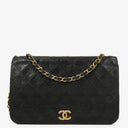 Chanel Classic Full Flap Bag Black Quilted Leather 24K Gold-Plated Hardware