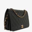 Chanel Classic Full Flap Bag Black Quilted Leather 24K Gold-Plated Hardware