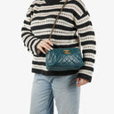 Chanel Crown CC Double Zip Quilted Leather Bag