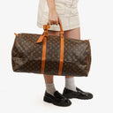 Louis Vuitton Keepall 55 Monogram Canvas Travel Bag