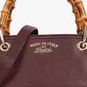 Gucci Bamboo Shopper Burgundy Diana Small Tote Bag