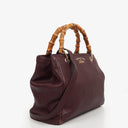 Gucci Bamboo Shopper Burgundy Diana Small Tote Bag