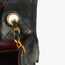 Chanel Black Quilted Lambskin Vintage Mini Trapeze Classic Single Flap Bag