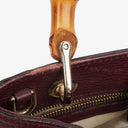 Gucci Bamboo Shopper Burgundy Diana Small Tote Bag