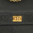 Chanel Black Quilted Lambskin Vintage Mini Trapeze Classic Single Flap Bag