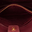 Prada Saffiano Lux Cerise Open Promenade Bag