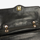 Chanel Paris Classic Medium Double Flap Bag Black Quilted Lambskin With Gold &amp; Silver Tone Combo Hardware