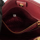 Prada Saffiano Lux Cerise Open Promenade Bag