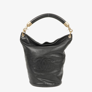 Chanel CC Black Calfskin Bucket Bag