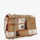 Chanel Red/Beige PVC and Leather Naked Patchwork Flap Bag
