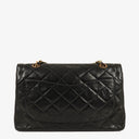 Chanel Paris Classic Medium Double Flap Bag Black Quilted Lambskin With Gold &amp; Silver Tone Combo Hardware
