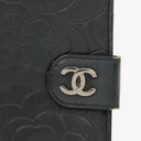 Chanel Black Camélia Embossed Leather Wallet