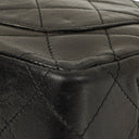 Chanel Paris Classic Medium Double Flap Bag Black Quilted Lambskin With Gold &amp; Silver Tone Combo Hardware