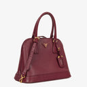 Prada Saffiano Lux Cerise Open Promenade Bag