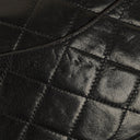 Chanel Paris Classic Medium Double Flap Bag Black Quilted Lambskin With Gold &amp; Silver Tone Combo Hardware