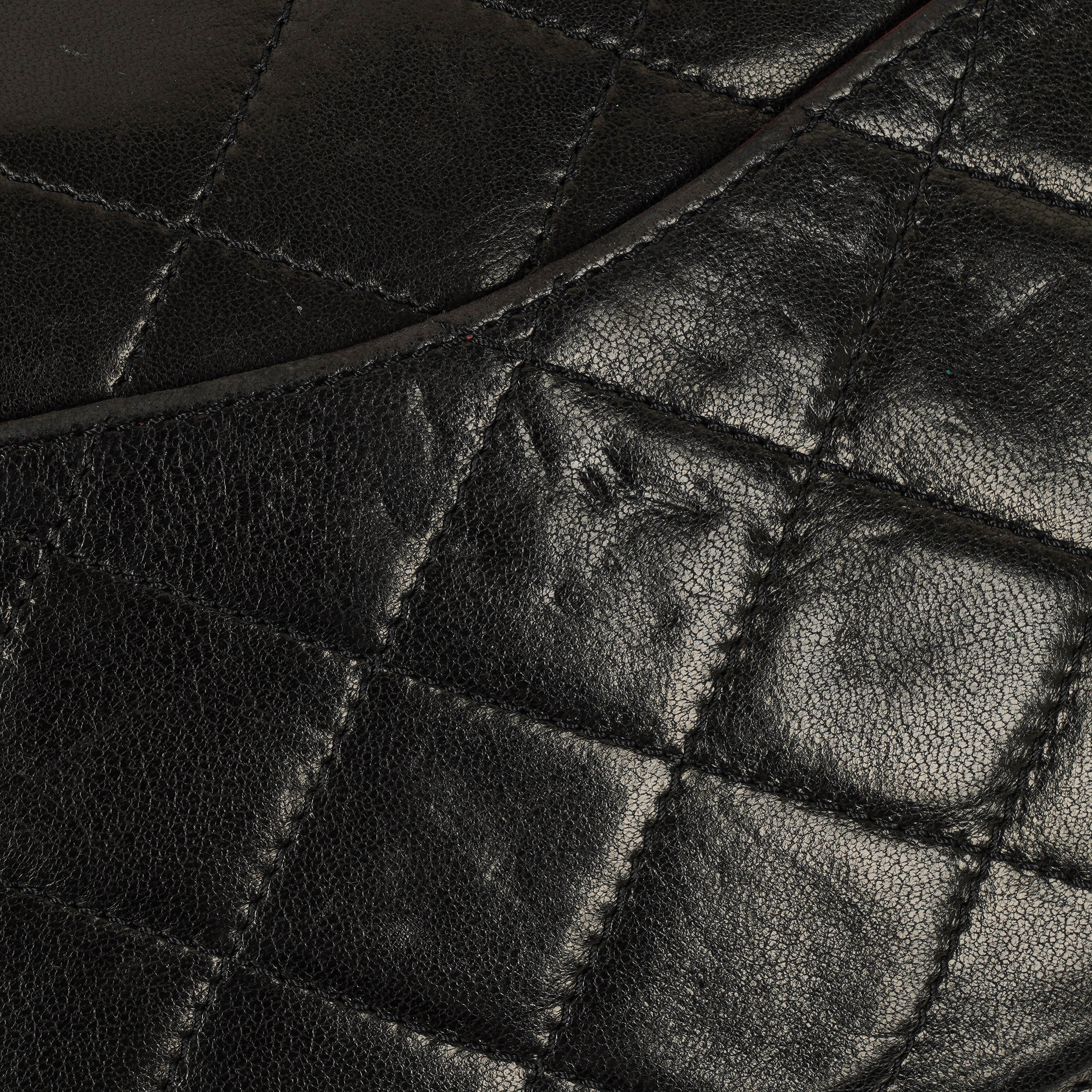 Chanel Paris Classic Medium Double Flap Bag Black Quilted Lambskin With Gold &amp; Silver Tone Combo Hardware