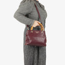 Gucci Bamboo Shopper Burgundy Diana Small Tote Bag