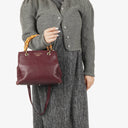 Gucci Bamboo Shopper Burgundy Diana Small Tote Bag