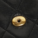 Chanel Black Mini Flap Bag Quilted Lambskin With 24K Gold-Plated Hardware