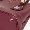 Prada Saffiano Lux Cerise Open Promenade Bag