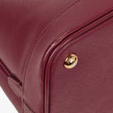 Prada Saffiano Lux Cerise Open Promenade Bag