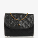 Chanel Black Mini Flap Bag Quilted Lambskin With 24K Gold-Plated Hardware