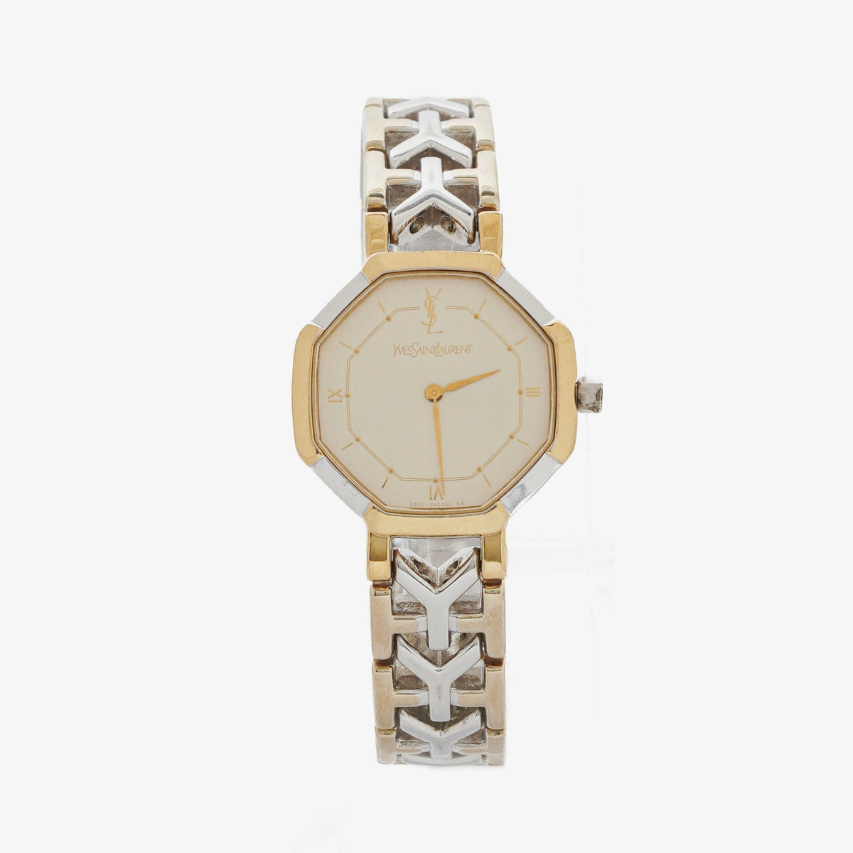 Yves Saint Laurent Octagon Two-Tone Stainless Steel Watch
