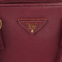 Prada Saffiano Lux Cerise Open Promenade Bag