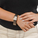 Rado Diastar Rectangular Two-Tone Stainless Steel Quartz Ladies Watch