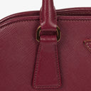 Prada Saffiano Lux Cerise Open Promenade Bag