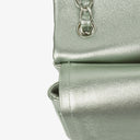 Chanel Classic Metallic Green Quilted Lambskin Jumbo Double Flap Bag&nbsp;