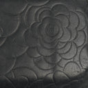 Chanel Black Camélia Embossed Leather Wallet