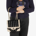 Chanel Multicolour Chocolate Bar Leather And Patent Leather Single Flap Bag