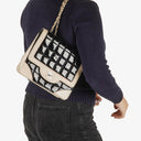 Chanel Multicolour Chocolate Bar Leather And Patent Leather Single Flap Bag