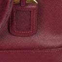 Prada Saffiano Lux Cerise Open Promenade Bag