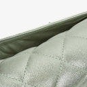 Chanel Classic Metallic Green Quilted Lambskin Jumbo Double Flap Bag&nbsp;