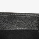Balenciaga Navy Cabas Small Natural Black Calfskin Cotton Canvas Bag