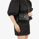 Chanel Black Mini Flap Bag Quilted Lambskin With 24K Gold-Plated Hardware