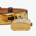 Hermes Kelly Noir Epsom Leather Gold Plated Watch