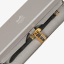 Hermes Kelly Noir Epsom Leather Gold Plated Watch