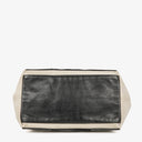Balenciaga Navy Cabas Small Natural Black Calfskin Cotton Canvas Bag